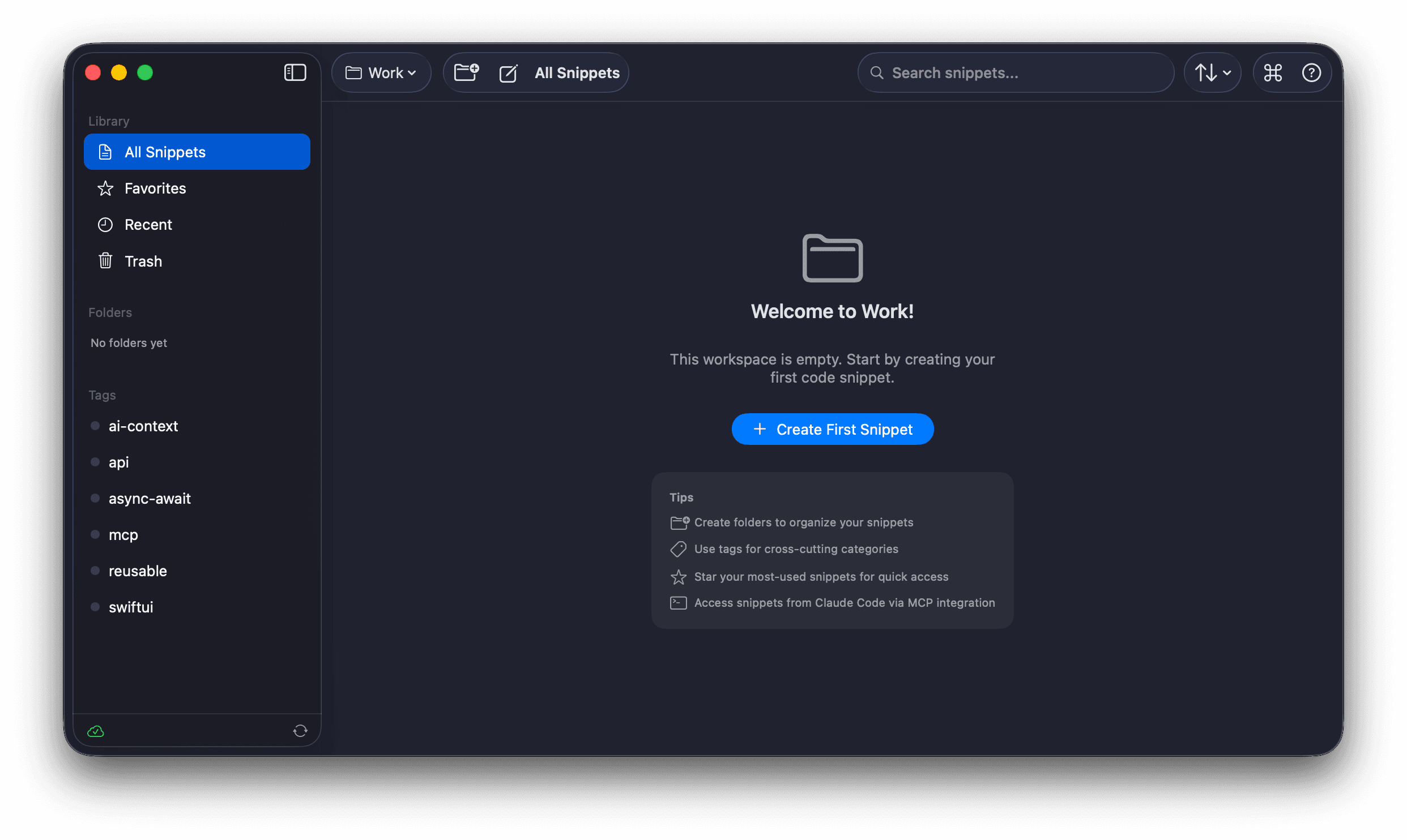 SnipperApp 3 — Multiple workspaces for organizing code snippets