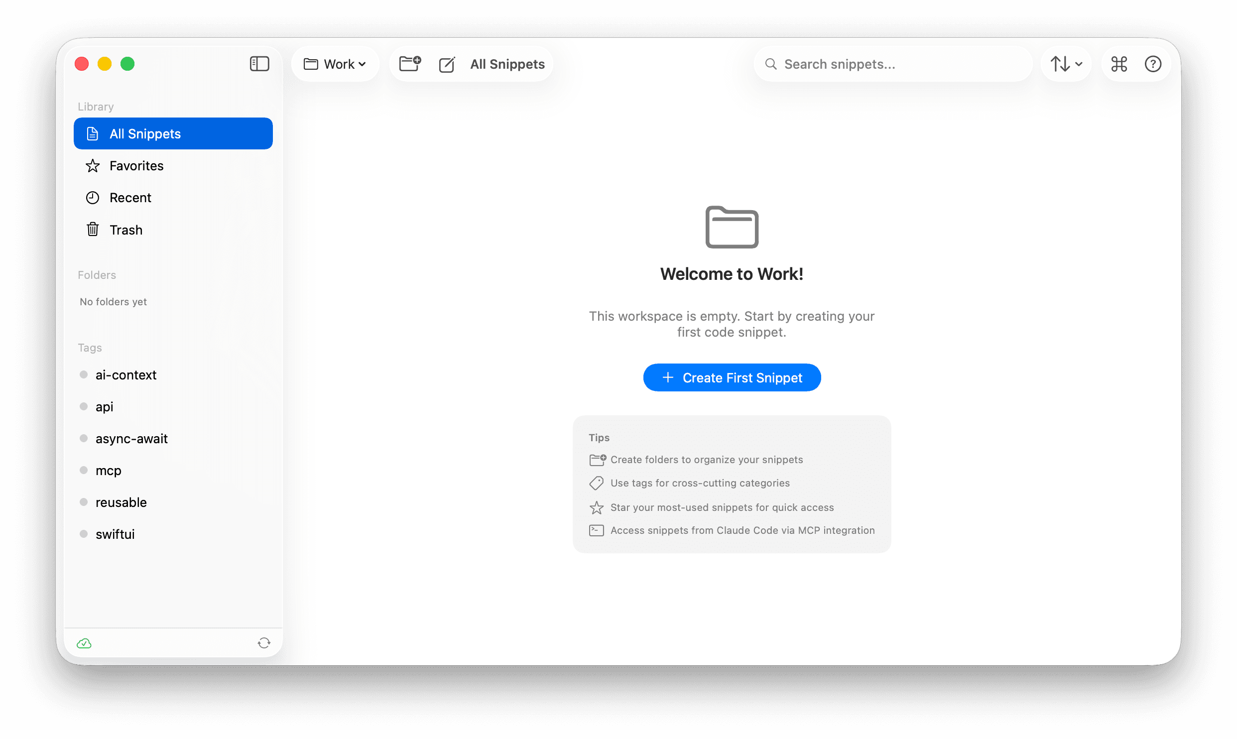 SnipperApp 3 — Multiple workspaces for organizing code snippets